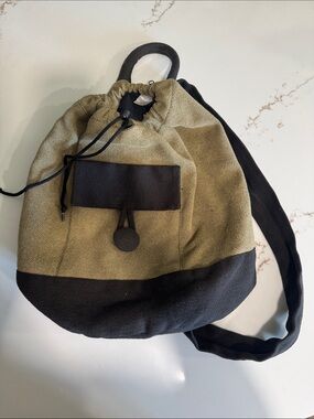 Vintage Canvas Drawstring Sling Bag/backpack made in USA bags & baggage